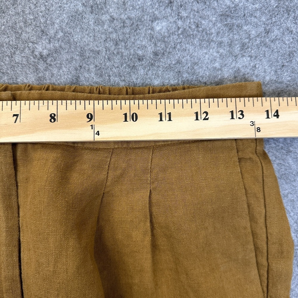 Boden Dulwich 100% Linen Trousers Womens 4P Gingerbread Wide Leg EUC - Picture 7 of 12